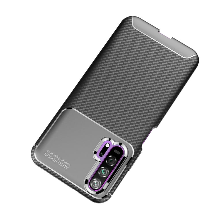 For Huawei Nova 6 Carbon Fiber Texture Shockproof TPU Case