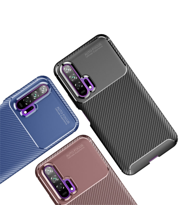 For Huawei Nova 6 Carbon Fiber Texture Shockproof TPU Case