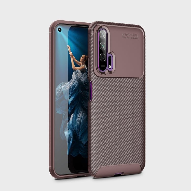For Huawei Nova 6 Carbon Fiber Texture Shockproof TPU Case
