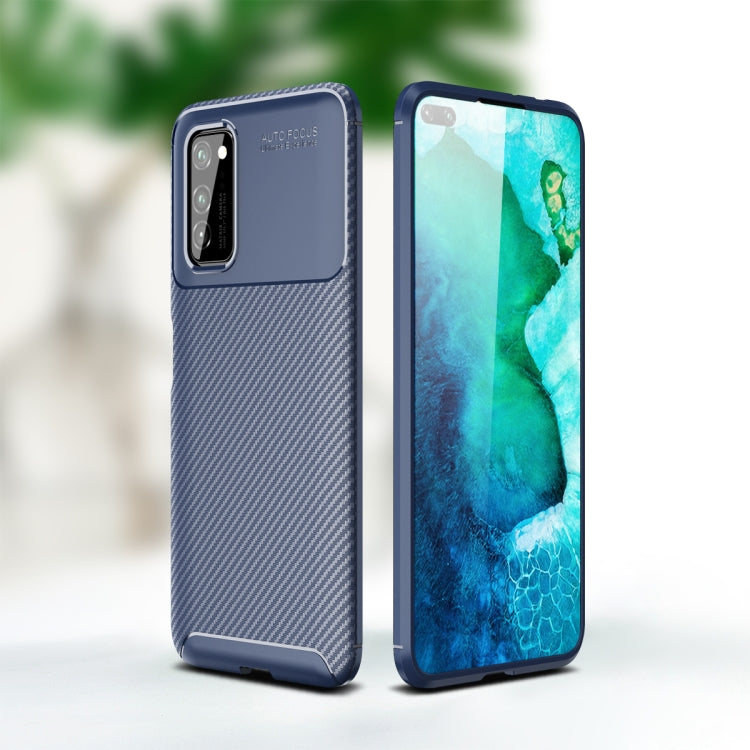 For Huawei Nova 6 SE Carbon Fiber Texture Shockproof TPU Case