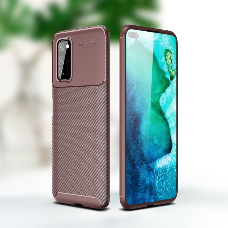 For Huawei Nova 6 SE Carbon Fiber Texture Shockproof TPU Case