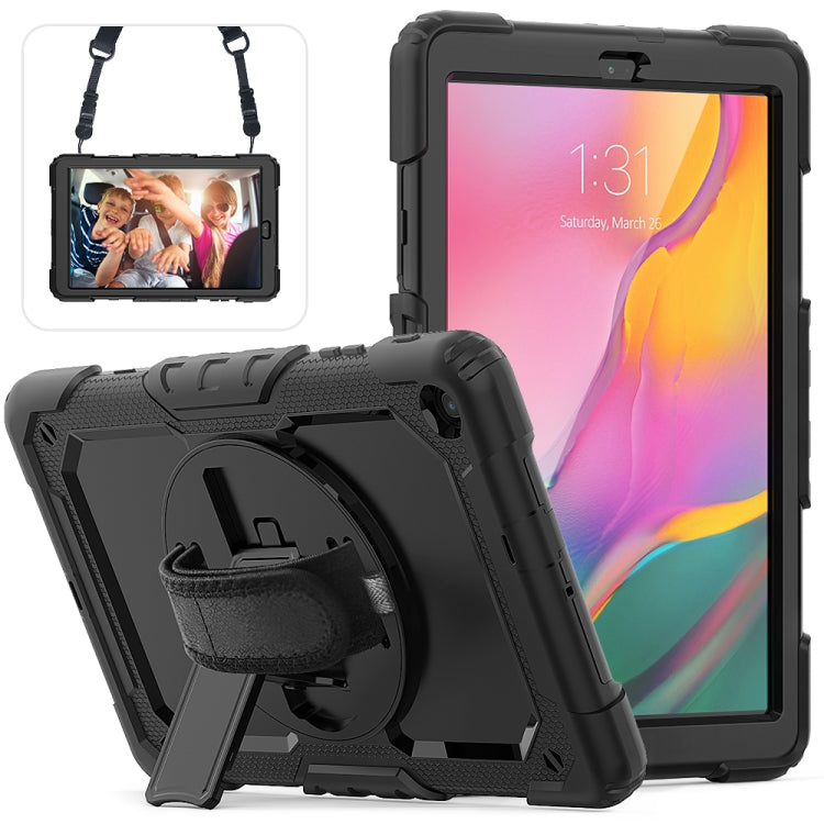 For Galaxy Tab A10.1 2019 / T510 Shockproof Colorful Silica Gel + PC Protective Case, with Holder & Shoulder Strap