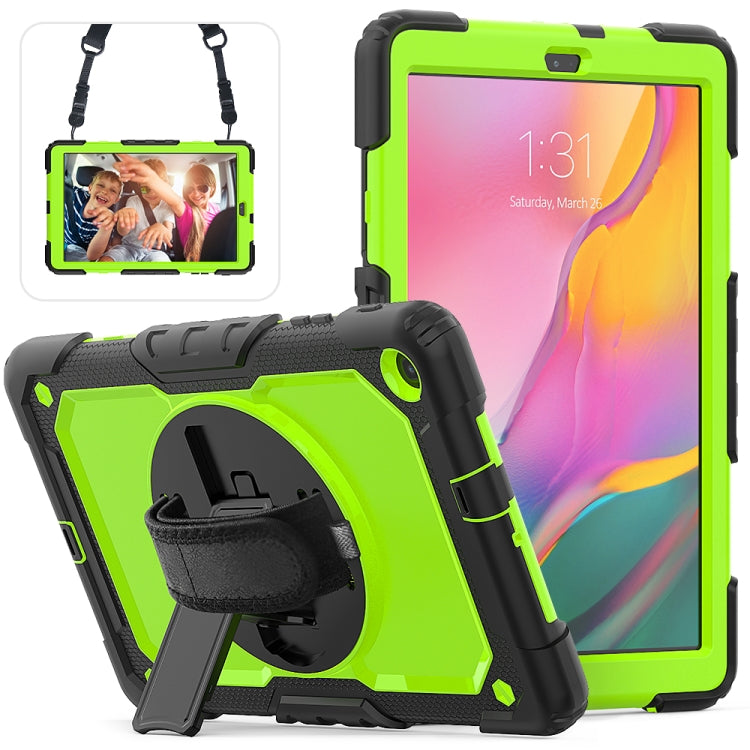 For Galaxy Tab A10.1 2019 / T510 Shockproof Colorful Silica Gel + PC Protective Case, with Holder & Shoulder Strap