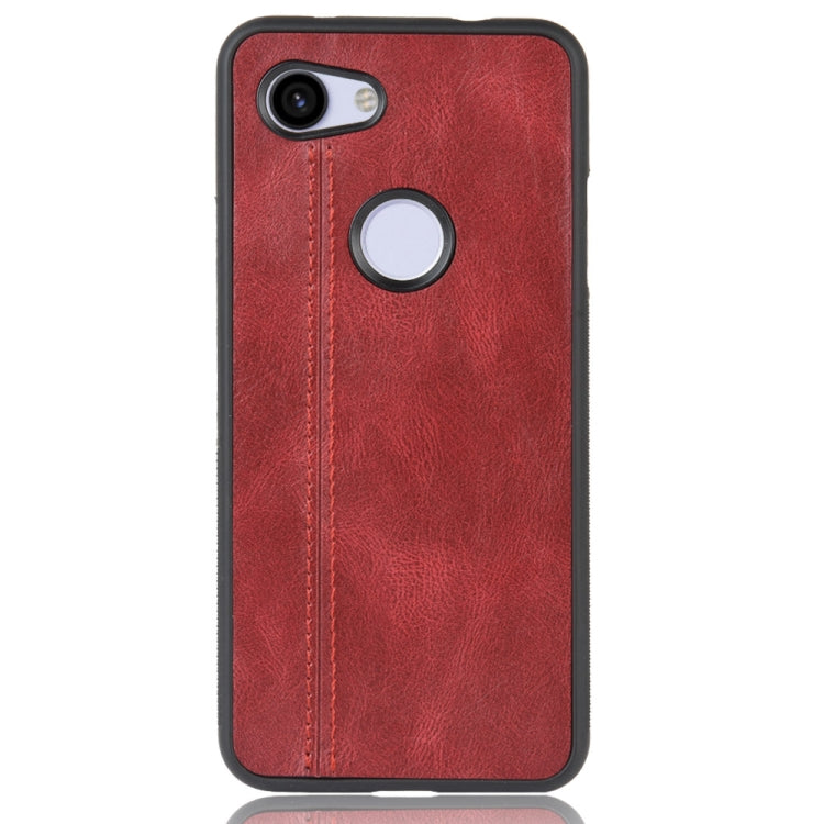 For Google Pixel 3a XL Shockproof Sewing Cow Pattern Skin PC + PU + TPU Case