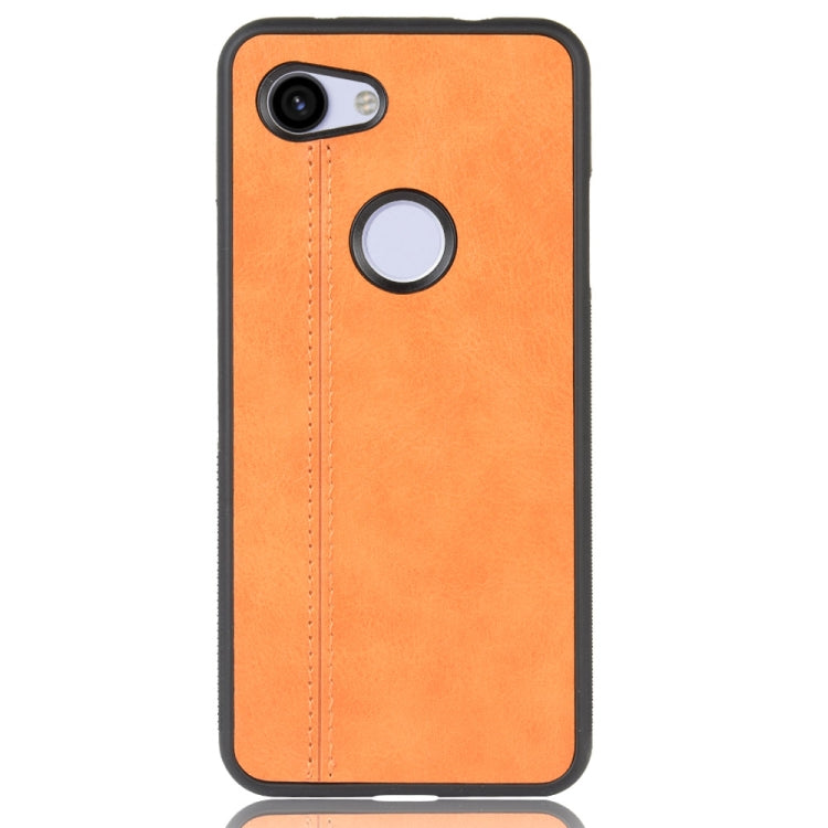 For Google Pixel 3a XL Shockproof Sewing Cow Pattern Skin PC + PU + TPU Case