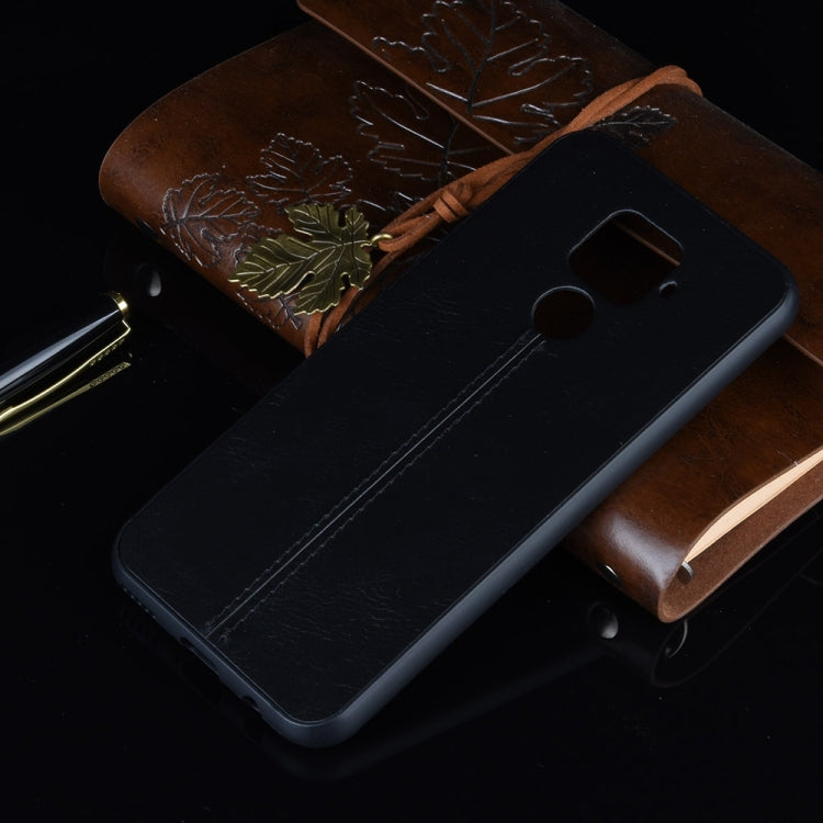 For Huawei Nova 5i Pro / Nova 5z Shockproof Sewing Cow Pattern Skin PC + PU + TPU Case