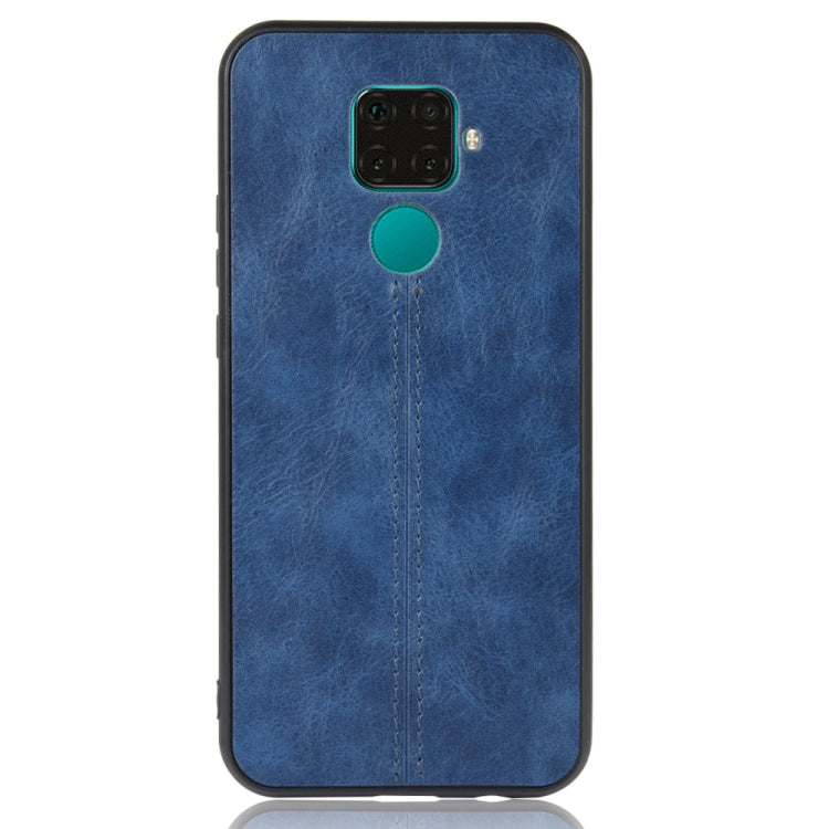 For Huawei Nova 5i Pro / Nova 5z Shockproof Sewing Cow Pattern Skin PC + PU + TPU Case