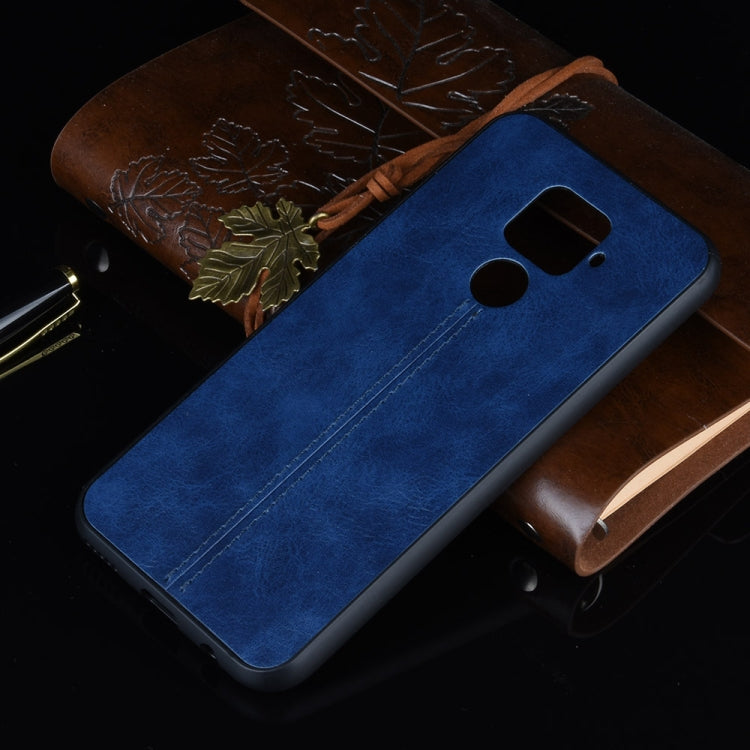 For Huawei Nova 5i Pro / Nova 5z Shockproof Sewing Cow Pattern Skin PC + PU + TPU Case