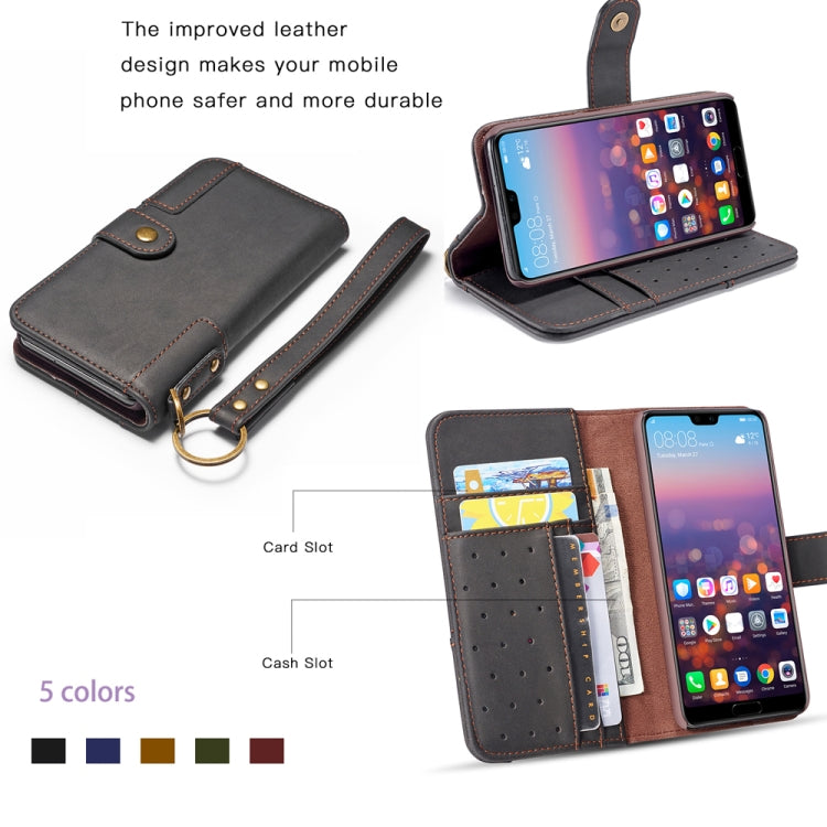 For Huawei Mate 20 Cowhide Texture Horizontal Flip Leather Case with Holder & Card Slots & Wallet & Lanyard