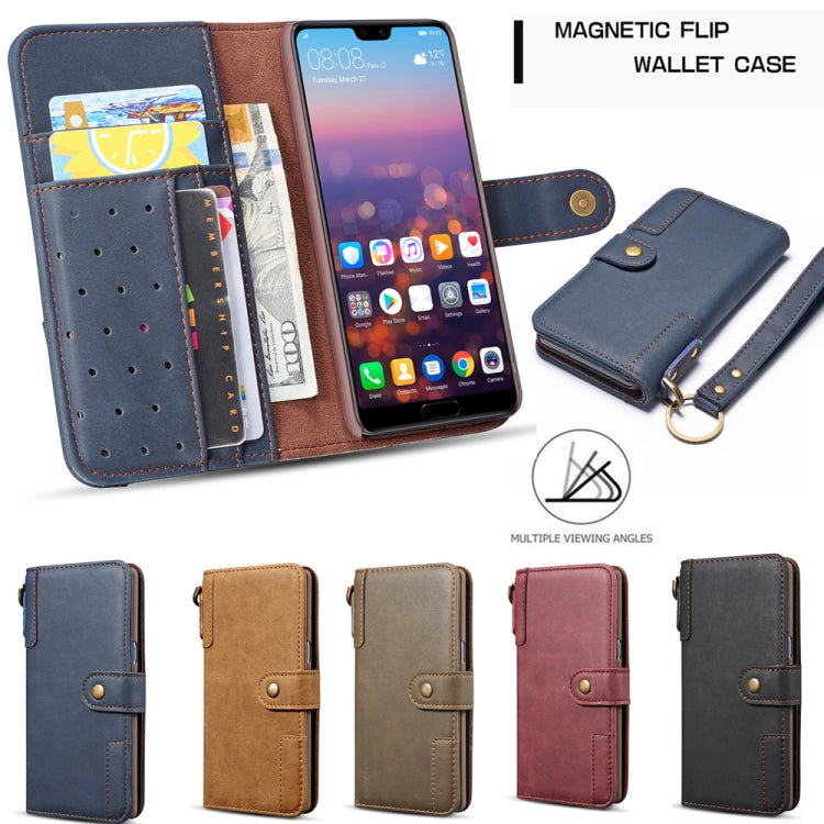 For Huawei Mate 20 Cowhide Texture Horizontal Flip Leather Case with Holder & Card Slots & Wallet & Lanyard