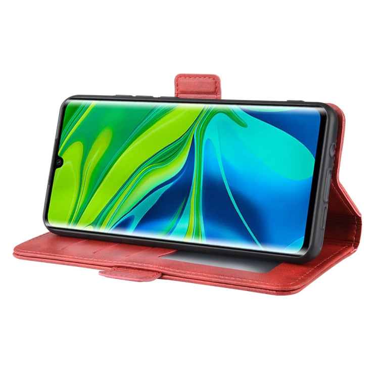 For Xiaomi Mi Note 10 Pro Double Buckle Crazy Horse Business Mobile Phone Holster with Card Wallet Bracket Function