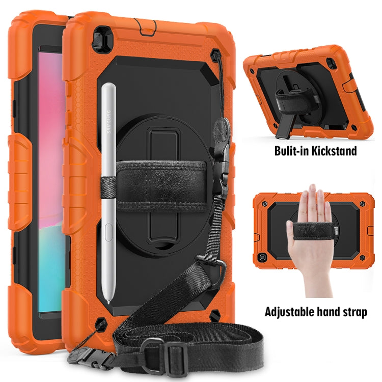 For Galaxy Tab A8.0 2019 / T290 Shockproof Colorful Silica Gel + PC Protective Case, with Holder & Shoulder Strap & Hand Strap