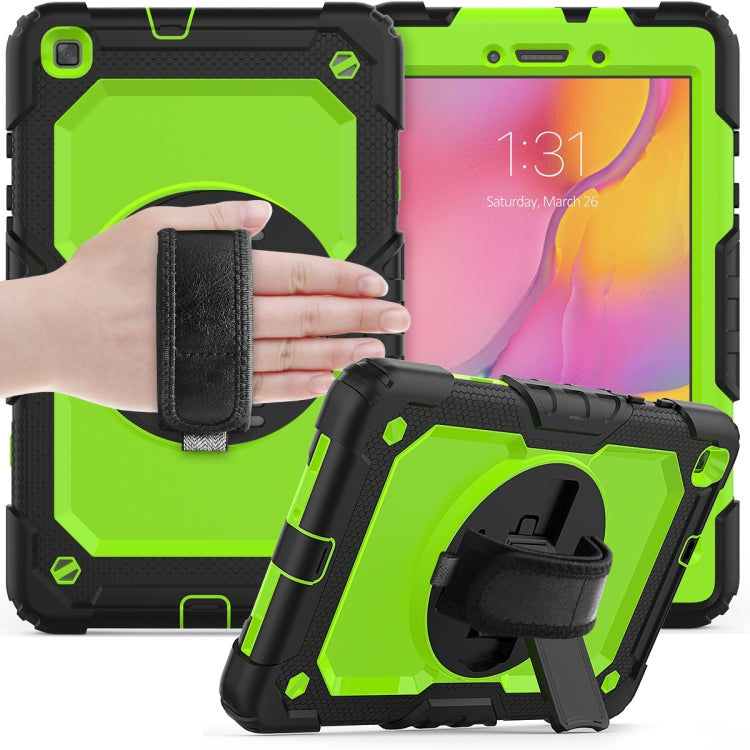 For Galaxy Tab A8.0 2019 / T290 Shockproof Colorful Silica Gel + PC Protective Case, with Holder & Shoulder Strap & Hand Strap