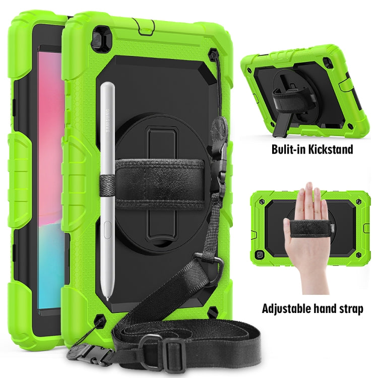 For Galaxy Tab A8.0 2019 / T290 Shockproof Colorful Silica Gel + PC Protective Case, with Holder & Shoulder Strap & Hand Strap