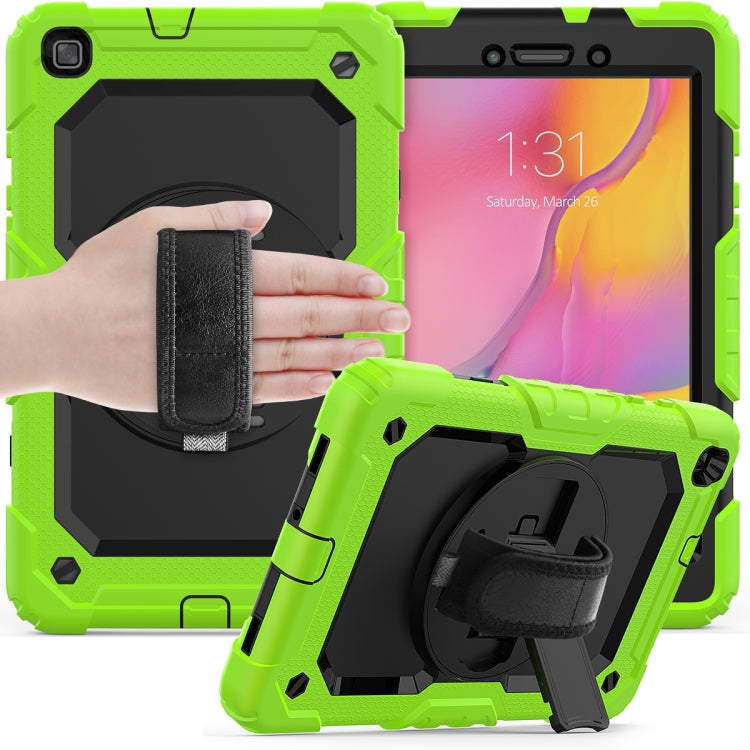 For Galaxy Tab A8.0 2019 / T290 Shockproof Colorful Silica Gel + PC Protective Case, with Holder & Shoulder Strap & Hand Strap