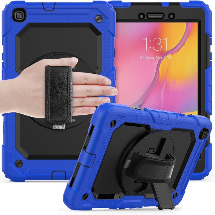 For Galaxy Tab A8.0 2019 / T290 Shockproof Colorful Silica Gel + PC Protective Case, with Holder & Shoulder Strap & Hand Strap