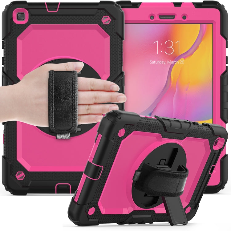 For Galaxy Tab A8.0 2019 / T290 Shockproof Colorful Silica Gel + PC Protective Case, with Holder & Shoulder Strap & Hand Strap