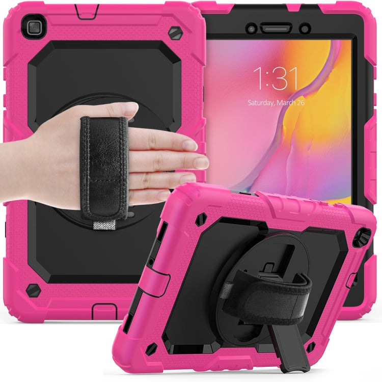 For Galaxy Tab A8.0 2019 / T290 Shockproof Colorful Silica Gel + PC Protective Case, with Holder & Shoulder Strap & Hand Strap