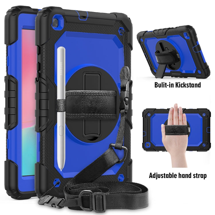 For Galaxy Tab A8.0 2019 / T290 Shockproof Colorful Silica Gel + PC Protective Case, with Holder & Shoulder Strap & Hand Strap