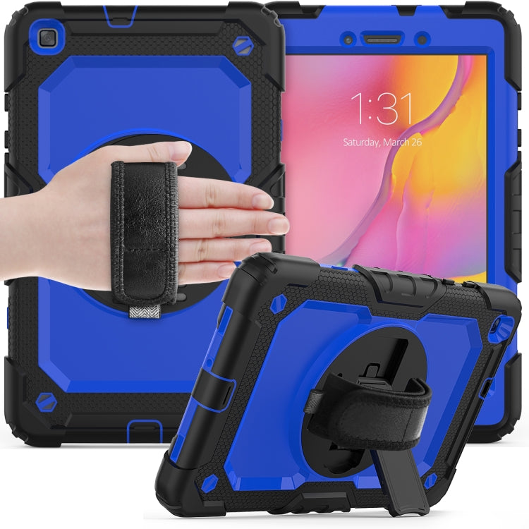 For Galaxy Tab A8.0 2019 / T290 Shockproof Colorful Silica Gel + PC Protective Case, with Holder & Shoulder Strap & Hand Strap