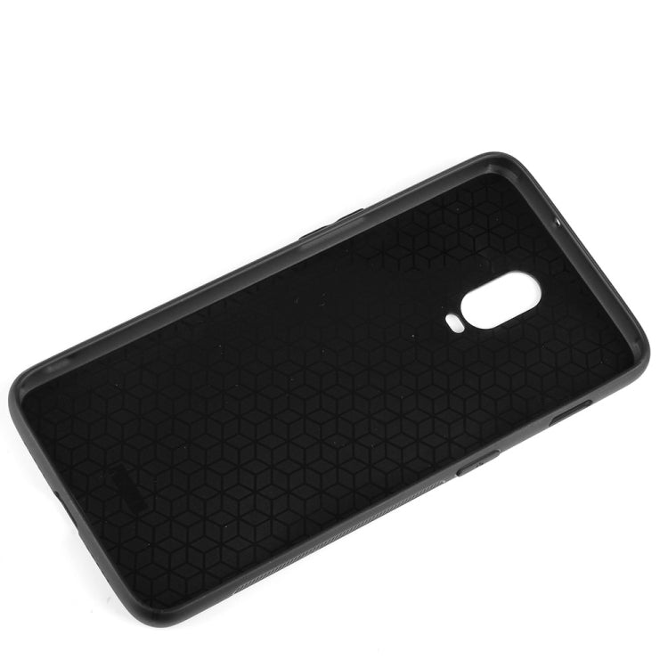 For OnePlus 6T Shockproof Sewing Cow Pattern Skin PC + PU + TPU Case