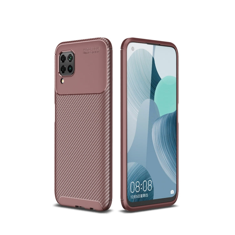 For Huawei Nova 6 SE Beetle Series Carbon Fiber Texture Shockproof TPU Case