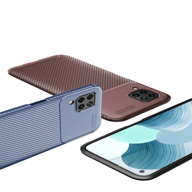 For Huawei Nova 6 SE Beetle Series Carbon Fiber Texture Shockproof TPU Case