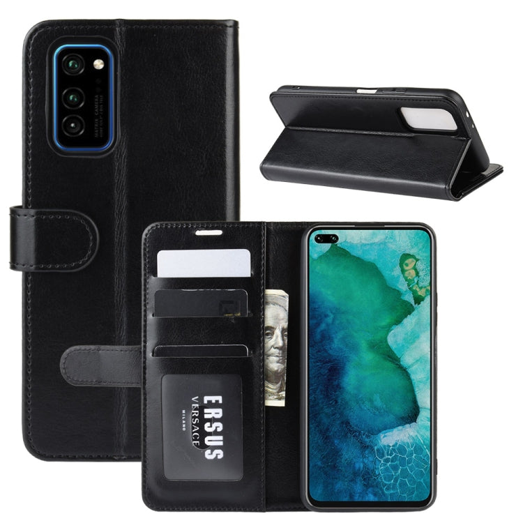 For Huawei Honor V30/V30 Pro R64 Texture Single Horizontal Flip Protective Case with Holder & Card Slots & Wallet& Photo Frame