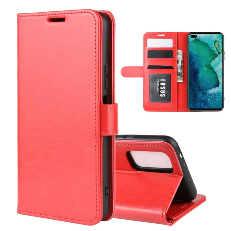 For Huawei Honor V30/V30 Pro R64 Texture Single Horizontal Flip Protective Case with Holder & Card Slots & Wallet& Photo Frame