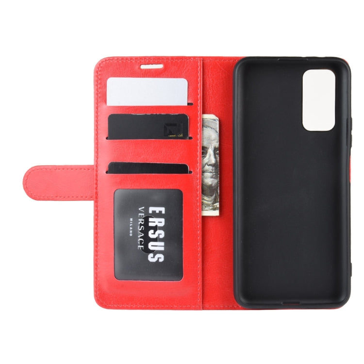 For Huawei Honor V30/V30 Pro R64 Texture Single Horizontal Flip Protective Case with Holder & Card Slots & Wallet& Photo Frame