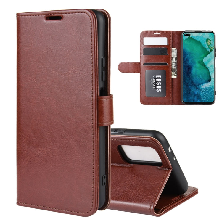 For Huawei Honor V30/V30 Pro R64 Texture Single Horizontal Flip Protective Case with Holder & Card Slots & Wallet& Photo Frame