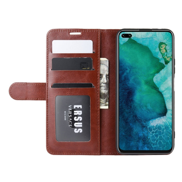 For Huawei Honor V30/V30 Pro R64 Texture Single Horizontal Flip Protective Case with Holder & Card Slots & Wallet& Photo Frame