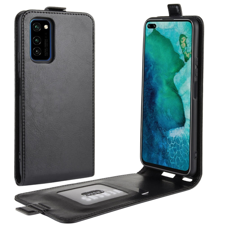 For Huawei Honor V30/V30 Pro  R64 Texture Single Vertical Flip Leather Protective Case with Card Slots & Photo Frame