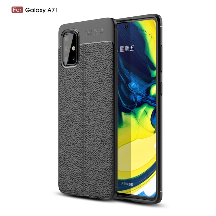 For Galaxy A71 Litchi Texture TPU Shockproof Case