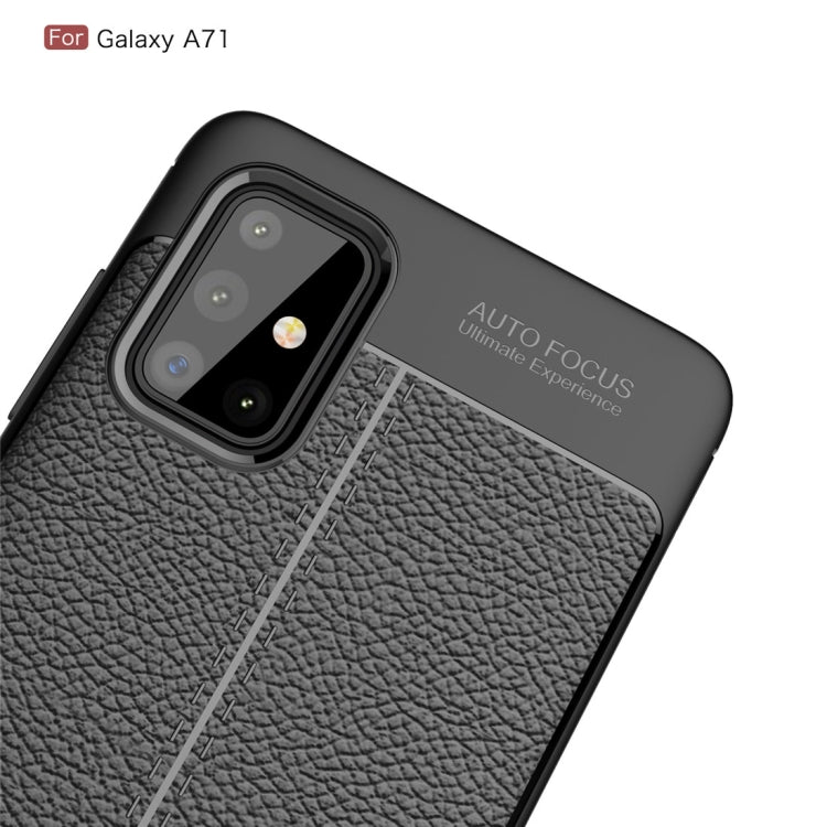 For Galaxy A71 Litchi Texture TPU Shockproof Case