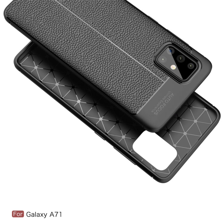 For Galaxy A71 Litchi Texture TPU Shockproof Case