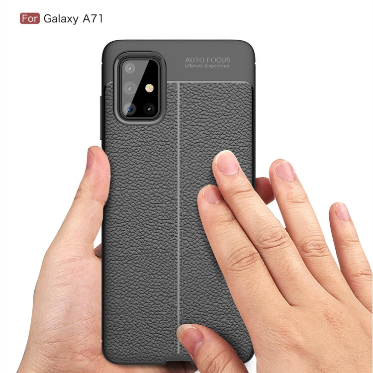 For Galaxy A71 Litchi Texture TPU Shockproof Case