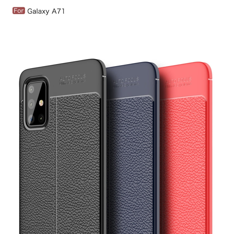 For Galaxy A71 Litchi Texture TPU Shockproof Case