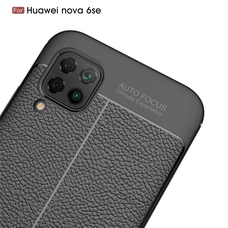 For Huawei Nova 6 SE Litchi Texture TPU Shockproof Case