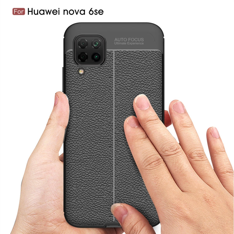 For Huawei Nova 6 SE Litchi Texture TPU Shockproof Case