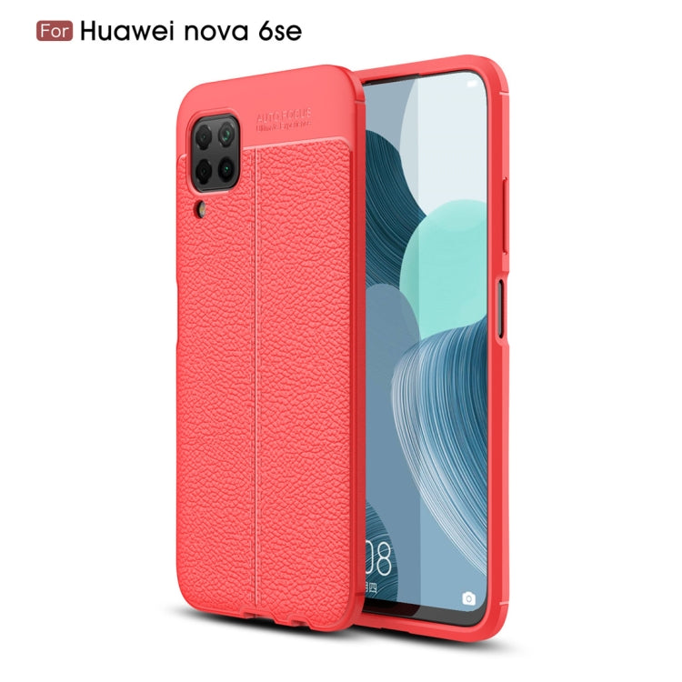 For Huawei Nova 6 SE Litchi Texture TPU Shockproof Case