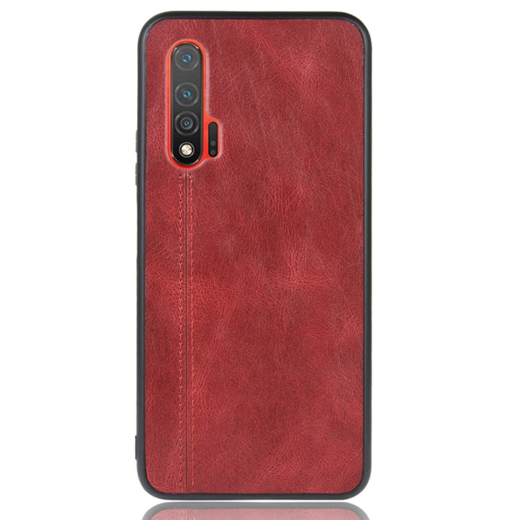 For Huawei Nova 6 Shockproof Sewing Cow Pattern Skin PC + PU + TPU Case