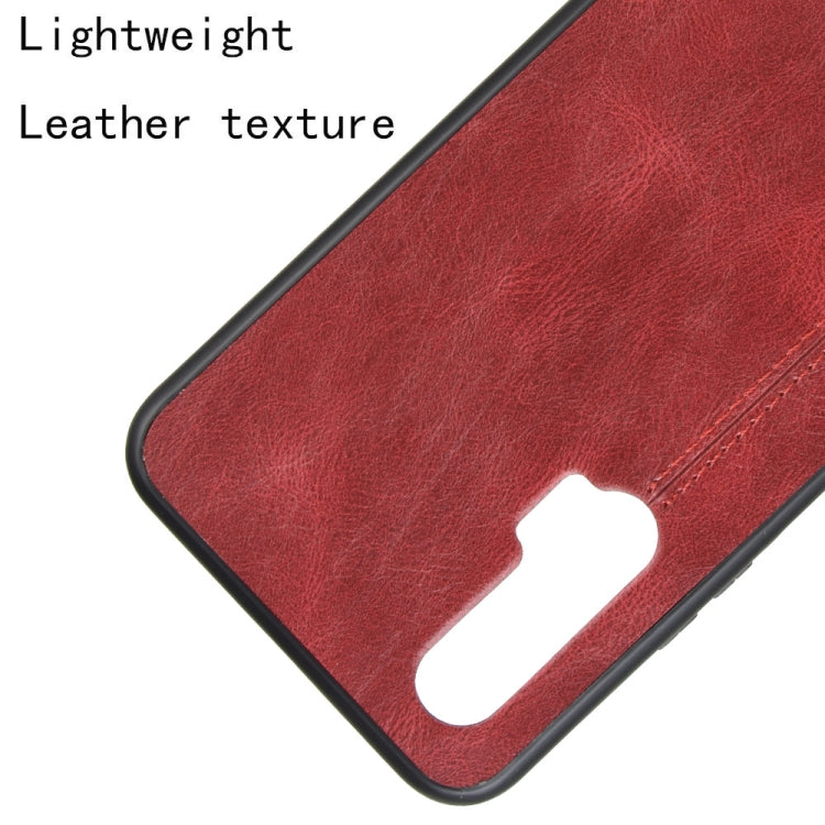 For Huawei Nova 6 Shockproof Sewing Cow Pattern Skin PC + PU + TPU Case