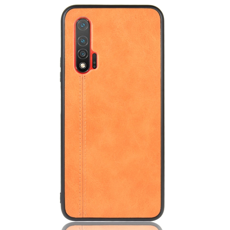 For Huawei Nova 6 Shockproof Sewing Cow Pattern Skin PC + PU + TPU Case