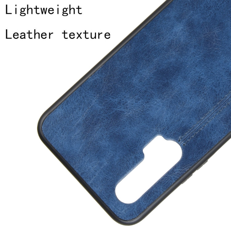 For Huawei Nova 6 Shockproof Sewing Cow Pattern Skin PC + PU + TPU Case