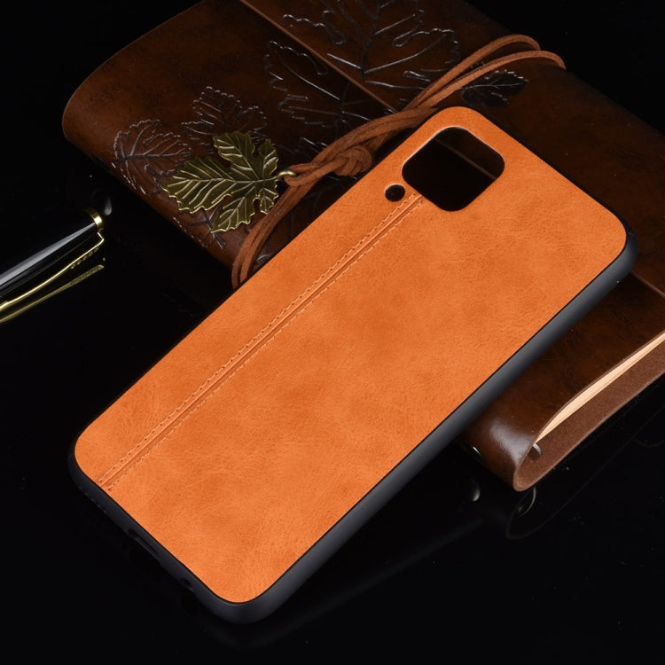 For Huawei Nova 6 SE Shockproof Sewing Cow Pattern Skin PC + PU + TPU Case