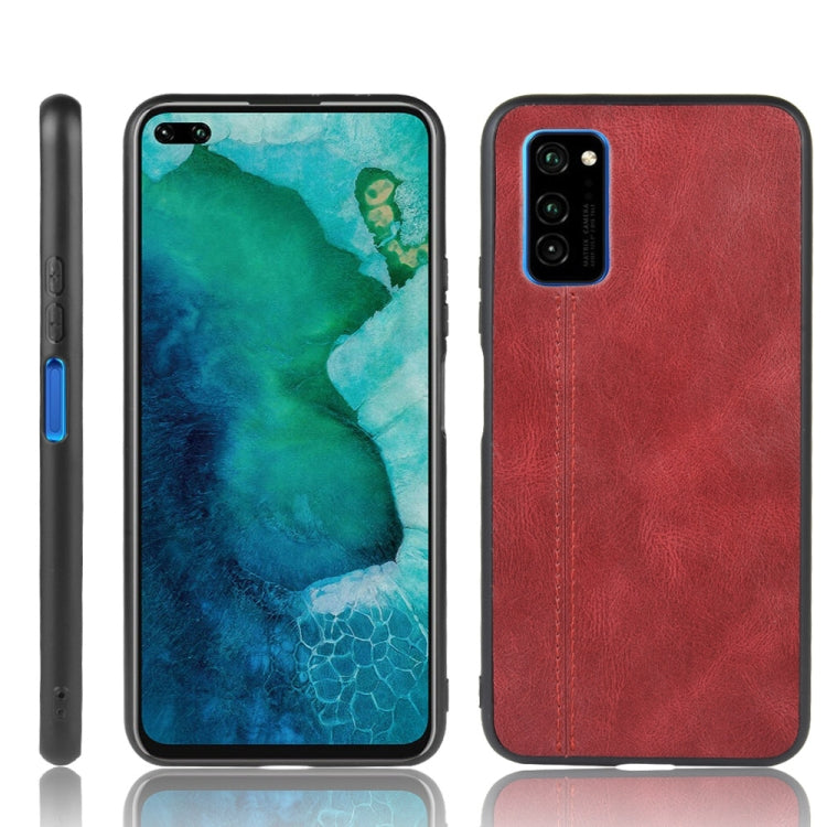 For  Huawei Honor V30 / V30 Pro Shockproof Sewing Cow Pattern Skin PC + PU + TPU Case