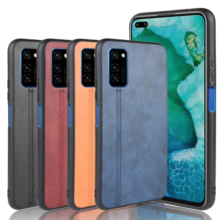For  Huawei Honor V30 / V30 Pro Shockproof Sewing Cow Pattern Skin PC + PU + TPU Case