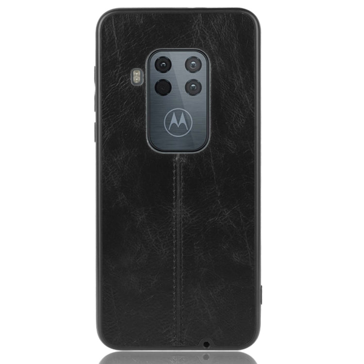 For Motorola One Zoom/One Pro  Shockproof Sewing Cow Pattern Skin PC + PU + TPU Case