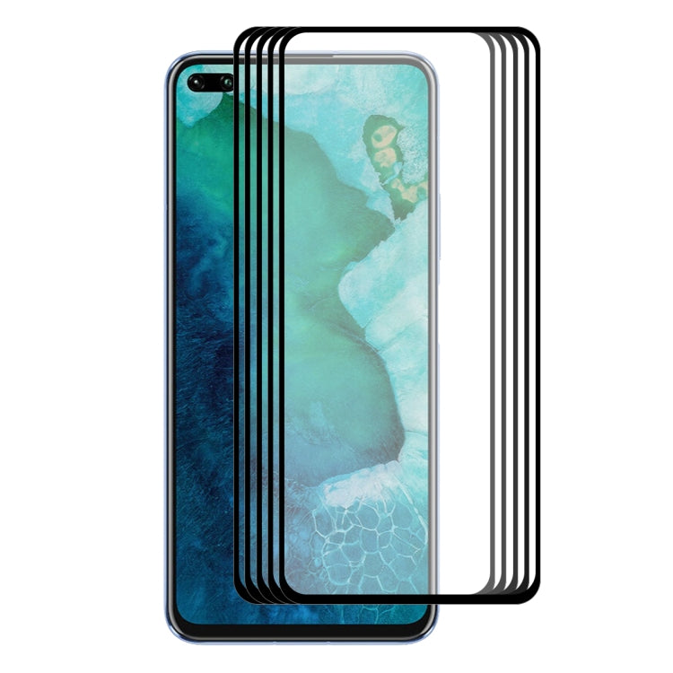 For Huawei Honor V30 / V30 Pro / Nova 6      5 PCS ENKAY Hat-prince Full Glue 0.26mm 9H 2.5D Tempered Glass Full Coverage Film